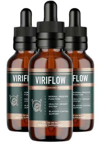 ViriFlow 3 bottle 90 day supply popular pack — natural prostate and urinary flow support supplement free shipping USA